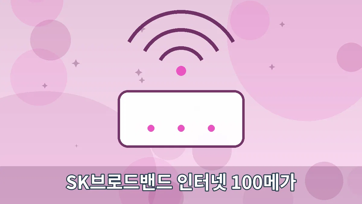 SK브로드밴드 인터넷 100메가 안내 이미지 4